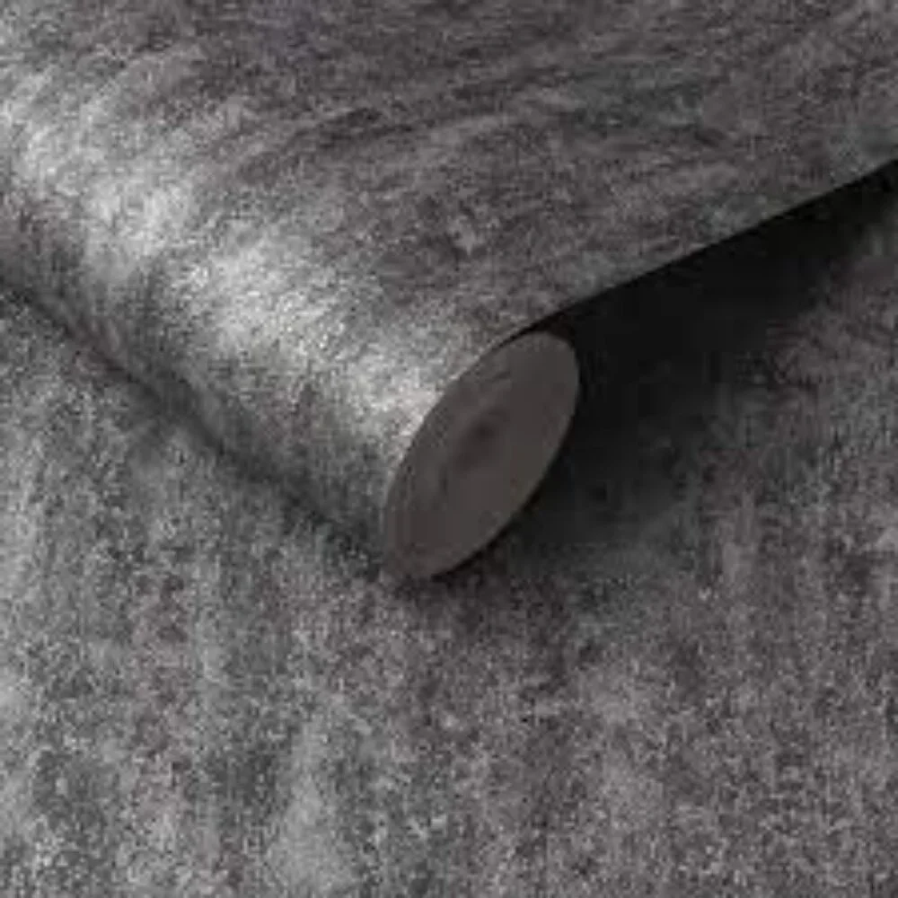 NEW Graham & Brown Orbit Wallpaper Deep Silver 105857 Double Roll Neutral Gray